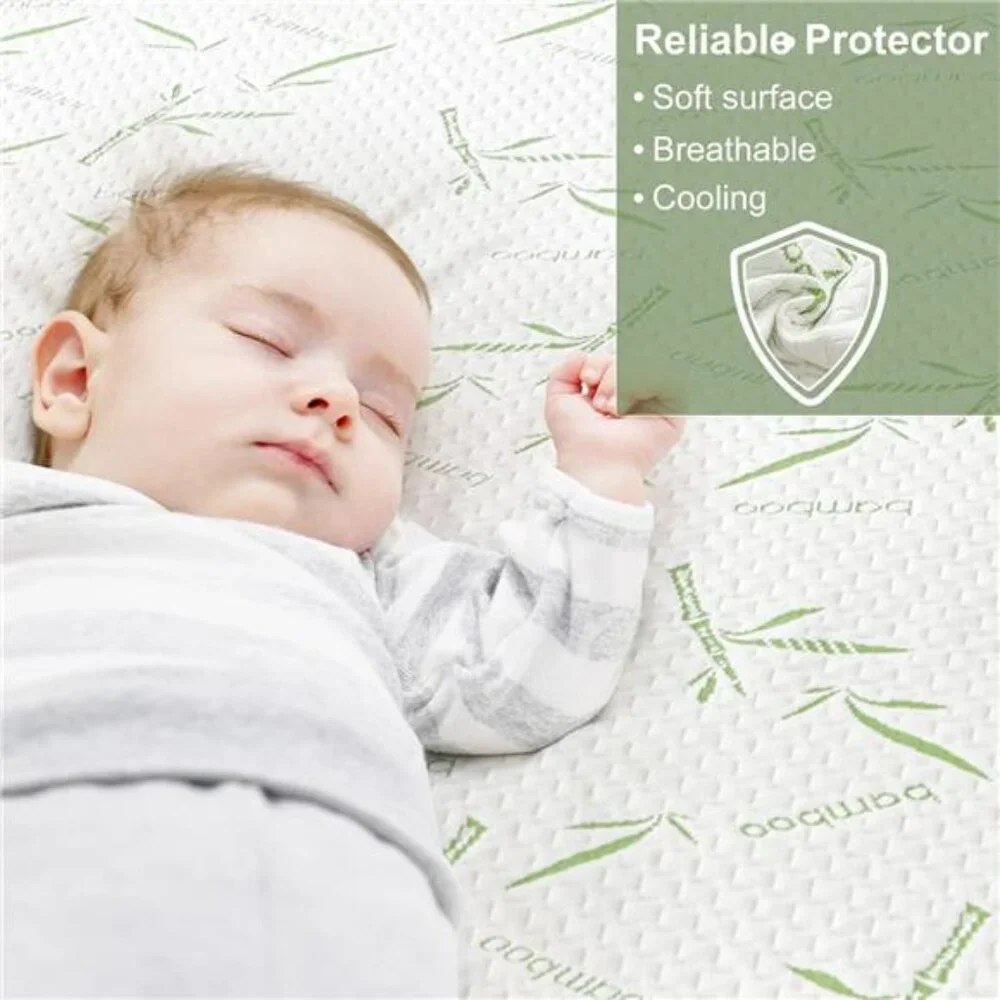 Queen Mattress Protector Waterproof Mattress Pad Washable Bamboo Rayon Mattress